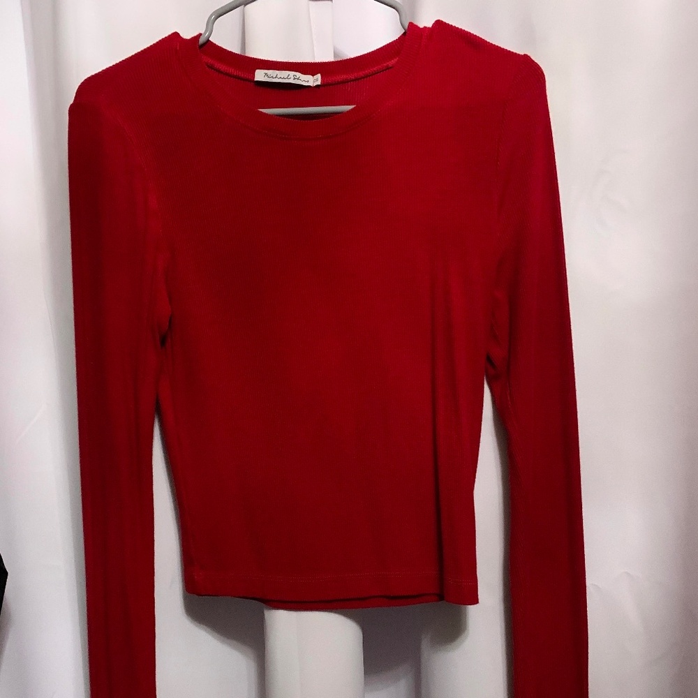Michael Stars Crop Top, Long Sleeve